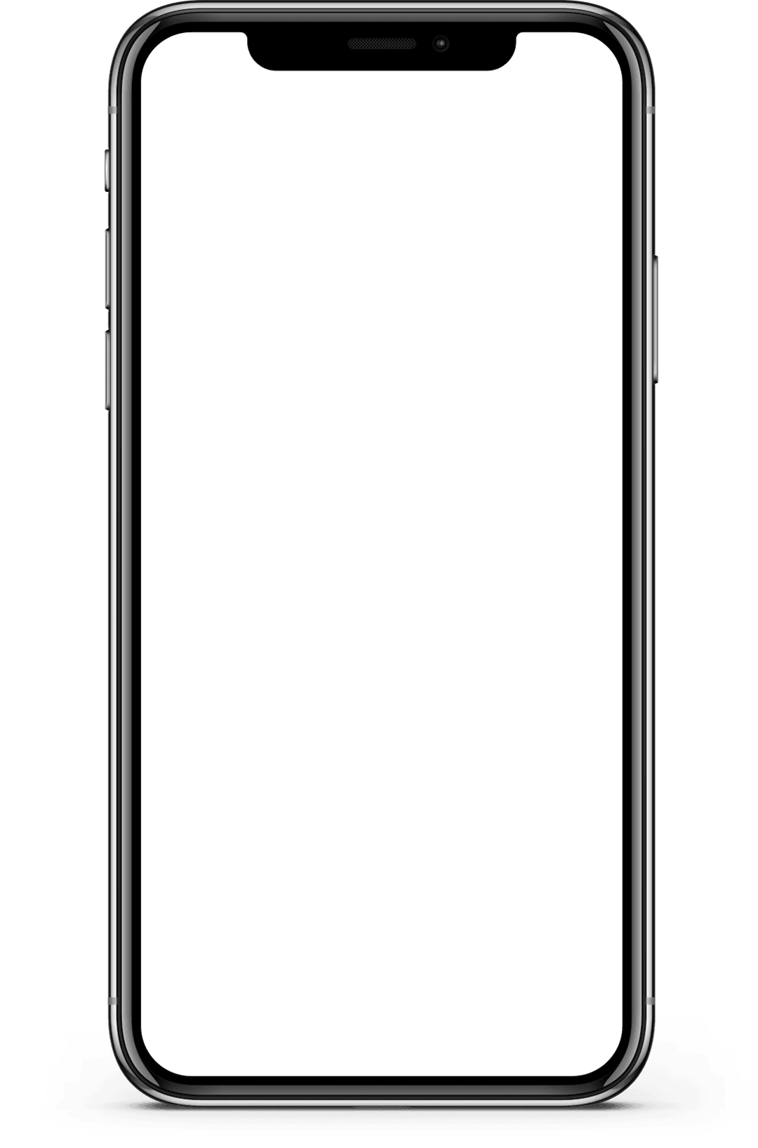 iPhone X and 5s smartphones in protective cases tilted at a perspective angle against a transparent background.