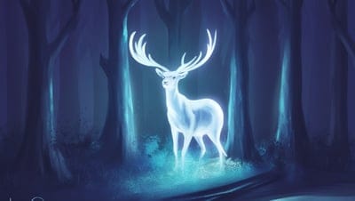 Deer,Spirit,Spiritual,Blue,Forest,Desktop wallpapers,Fantasy,Myth,Mythic,8k wallpapers,4k wallpapers,hd backgrounds,hq wallpapers,Mythic Wallpapers,cool