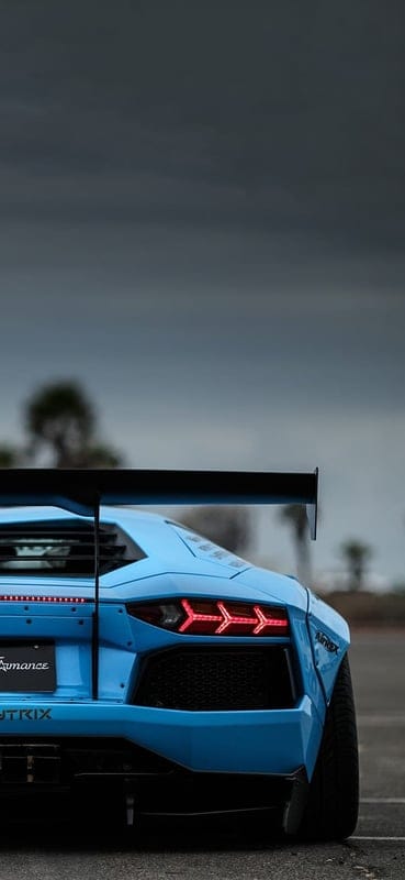 LB Aventador, blue, car, carros, lamborghini, liberty walk, mobile wallpaper, android wallpaper, iPhone wallpaper, phone wallpaper
