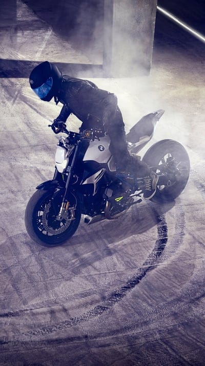 bmw,biker,whitebike,bike,smoke