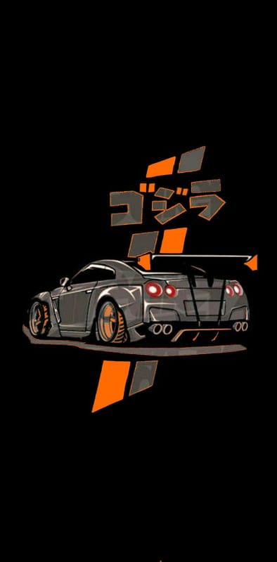 GT-R Orange, car, r35, skyline, tuning, mobile wallpaper, android wallpaper, iPhone wallpaper, phone wallpaper