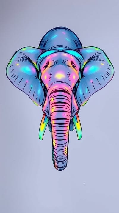 Animal,Sketch,Hand Drawn,Color Sketch,Hd Backgrounds,Hd Wallpapers,4k wallpapers,8k wallpapers,High Quality,Hand Made,Elephant
