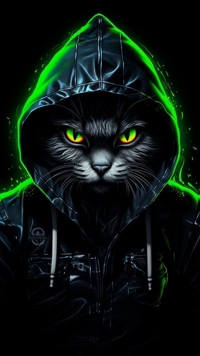 cat,hood,dark,art,green