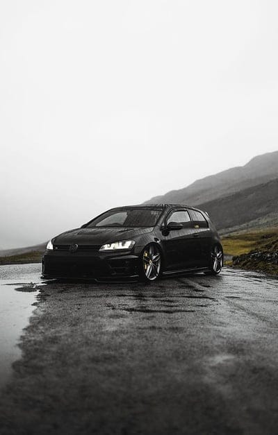 Golf R, auto, black, car, golf, mk7, tuning, vehicle, volkswagen, vw, mobile wallpaper, android wallpaper, iPhone wallpaper, phone wallpaper