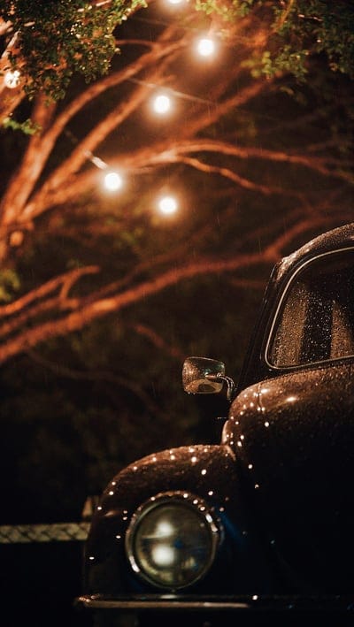 car, retro, black, wet, dark, rain, mobile wallpaper, android wallpaper, iPhone wallpaper, phone wallpaper