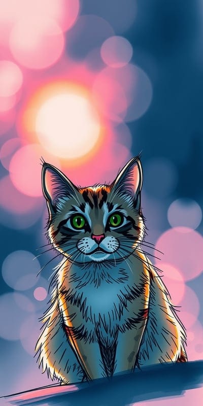 Cat,Sketch,8k wallpaper,4k wallpaper,Colorful,Hd Backgrounds,Hq Wallpaper,Nature,Color,Wallpaper,Nature Wallpaper