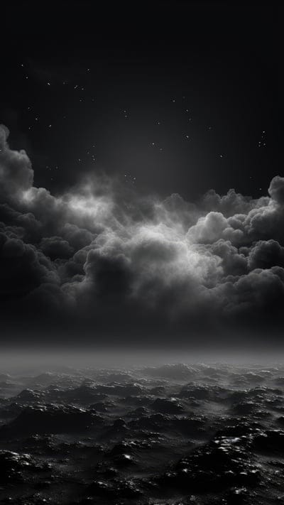 sea,waves,clouds,strom,dark,black and white