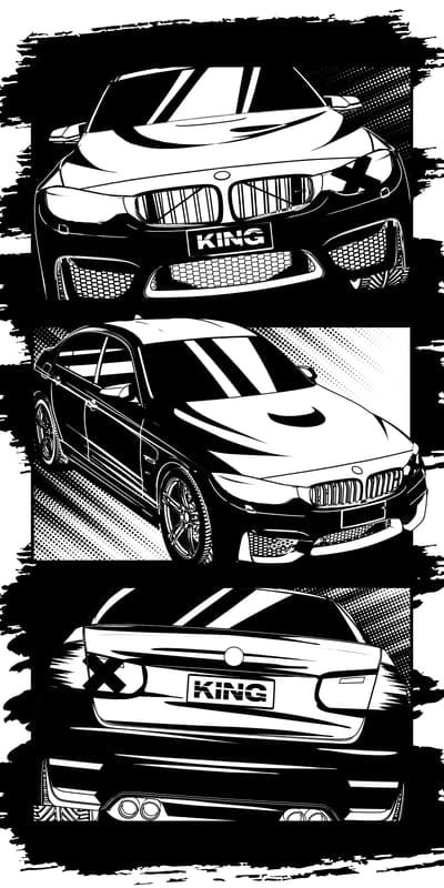 car,king,word,art,black and white