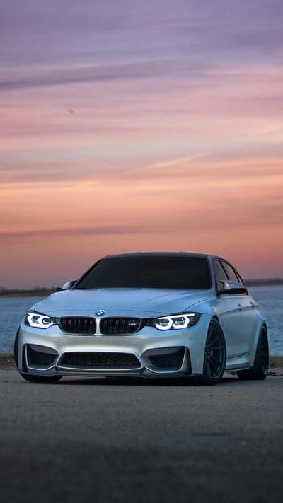 BMW M3, car, f80, modified, sedan, silver, tuned, tuning, vehicle, mobile wallpaper, android wallpaper, iPhone wallpaper, phone wallpaper