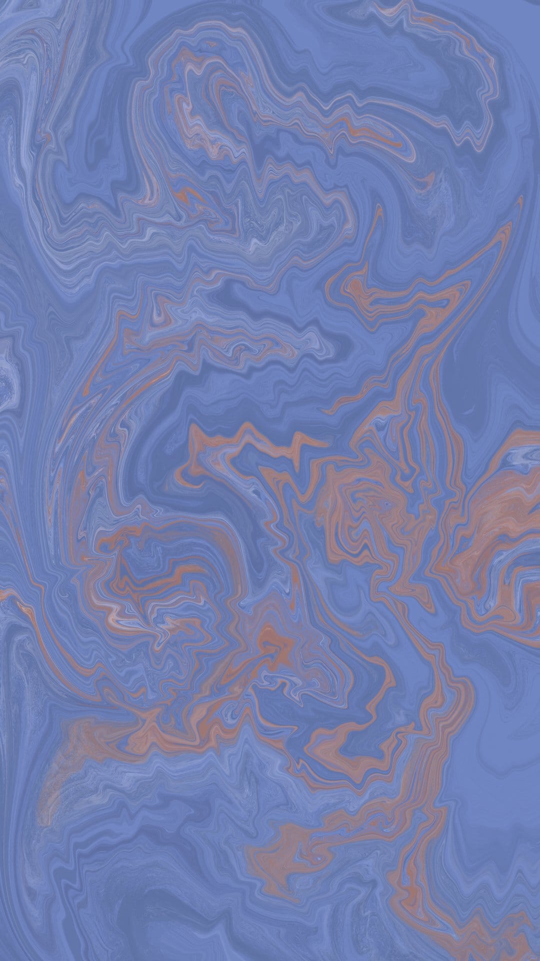 Indigo blue fluid swirls intertwined with shimmering copper metallic veins in a polished marble texture pattern.