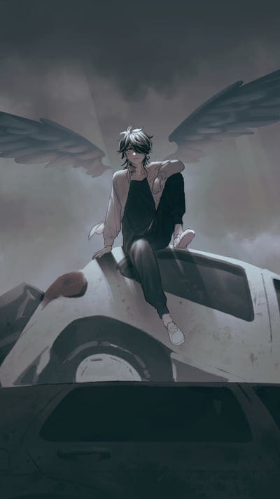 anime,art,tokyo avengers,kazutora hnemiya,angel,wings