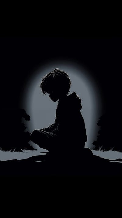 boy,silhouette,sadness,alone,profile,dark,art