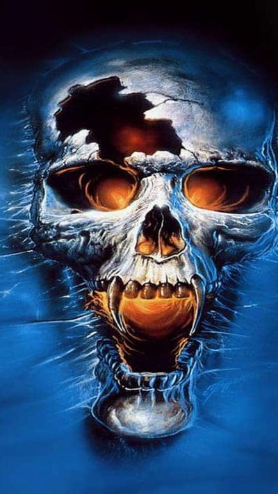 Skull, blue,fantasy