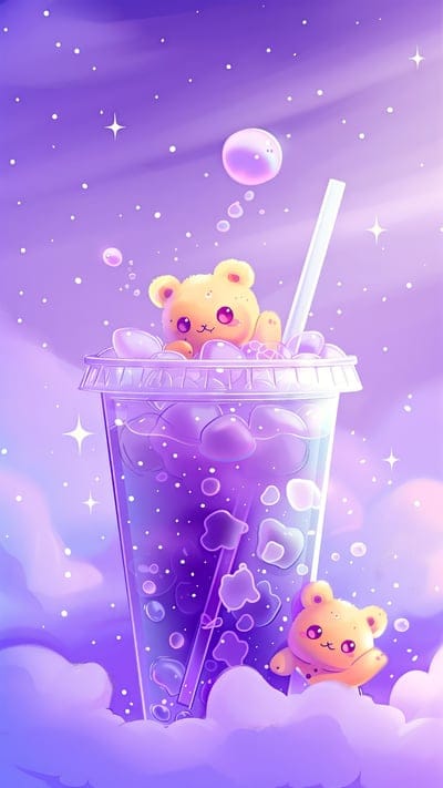 bears,dirnk,glass,clouds,bubbles,art,purple