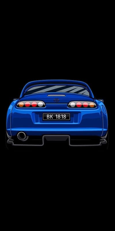 Toyota Supra Blue, amoled, black, car, carros, dark, mobile wallpaper, android wallpaper, iPhone wallpaper, phone wallpaper