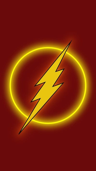 Flash neon , dc, super hero, yellow