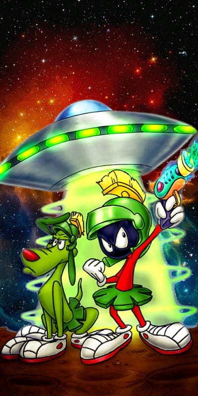 Marvin Universe, bugs bunny, cartoon, colorful, galaxy, loony toons, marvin the martian, night, space, stars, universe