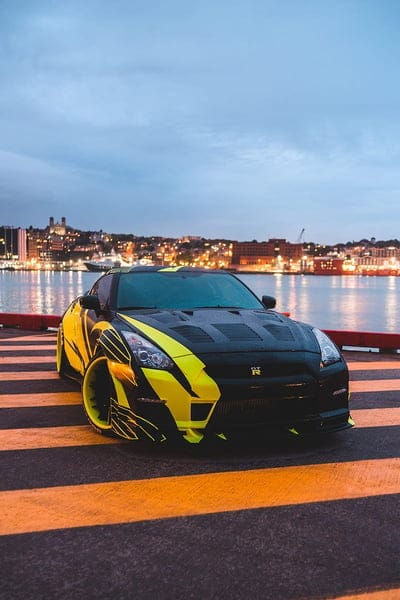 nissan gtr, nissan, sports car, car, lights, mobile wallpaper, android wallpaper, iPhone wallpaper, phone wallpaper
