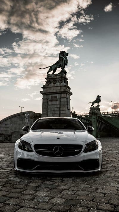 Merc C63, mercedes, amg, white, car, supercar, sports, america, new, mobile wallpaper, android wallpaper, iPhone wallpaper, phone wallpaper