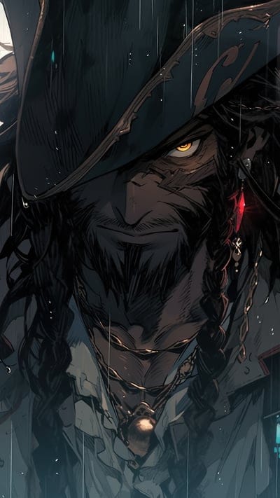 pirate,hat,rain,dark,art