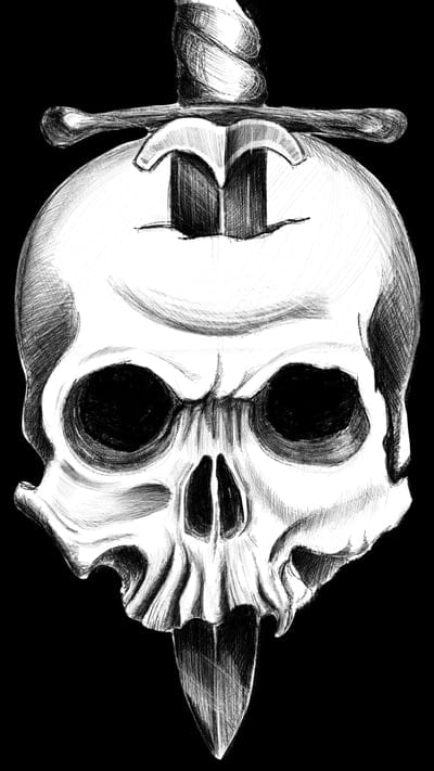 Black skull,Black,Skull,art,bone,illustration,simple,sketch, white