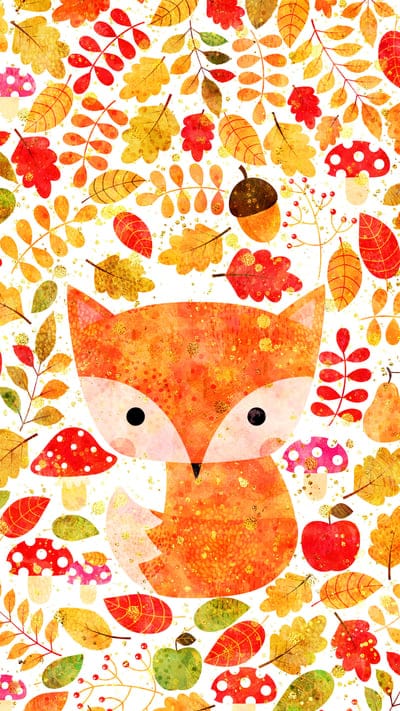 Cute Orange Fox,Koteto,Thanksgiving,animal,autumn,baby,background,cartoon, critter,fall,forest,kawaii