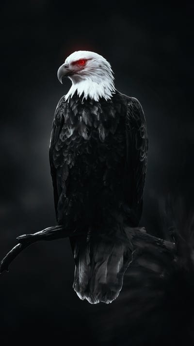 eagle,bird,sight,glow,watching,black and white