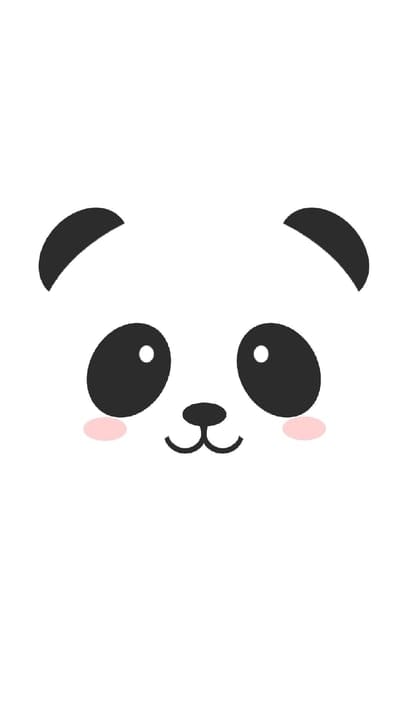 Cartoon Panda, white, cute, theme, pastel
