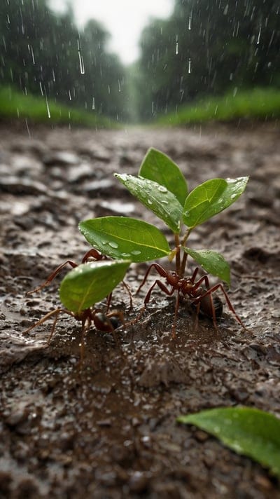 Leaves,Ant,dark,insects,rain,sad vibe,aesthetic,lone,8k wallpaper,4k wallpaper,hd backgrounds,hd wallpapers,wallpapers,aesthetic wallpapers,drenched
