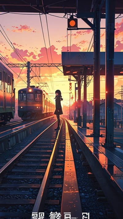 Train,Station,Anime,Anime Wallpaper,8k wallpaper,4k wallpaper,Colorful,Hd Backgrounds,Hq Wallpaper,Nature,Color,Wallpaper,Nature Wallpaper