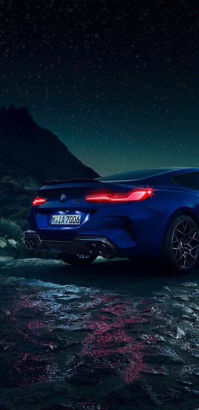 BMW M8, auto, blue, bmw, car, luxury, m8, rocks, sportcar, mobile wallpaper, android wallpaper, iPhone wallpaper, phone wallpaper