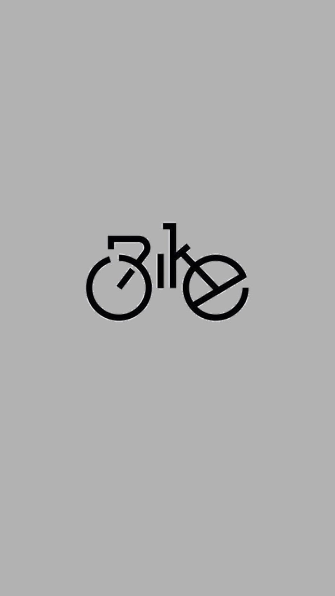 Typographic bicycle logo using the letters B I and E to form wheels and a frame on a clean background.