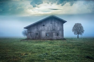 cabin,field,HD wallpaper,nature wallpaper,nature,landscape,sky,beautiful nature,nature background,clouds,fog,cold,4k wallpaper