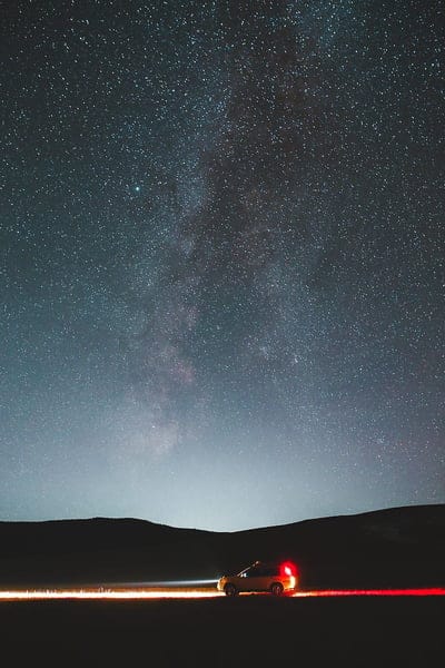 car, side view, hills, headlights, glow, night, mobile wallpaper, android wallpaper, iPhone wallpaper, phone wallpaper