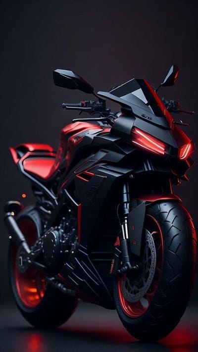 Electric Bike, Red And Black Bike, mobile wallpaper, android wallpaper, iPhone wallpaper, phone wallpaper