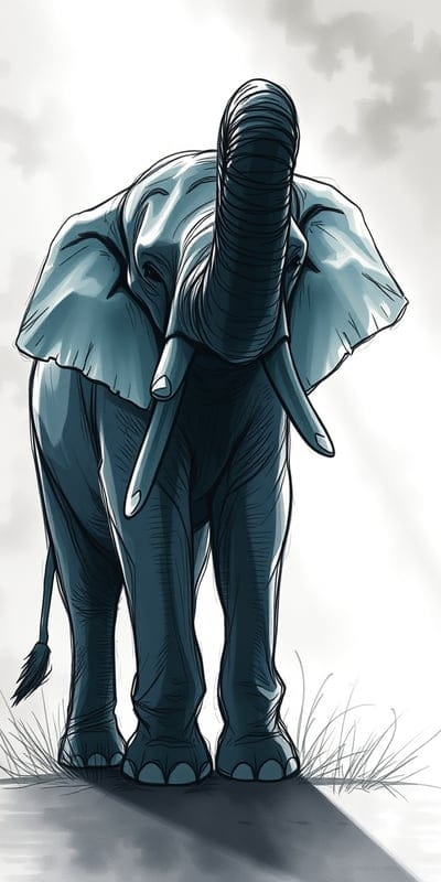 Animal,Sketch,Hand Drawn,Color Sketch,Hd Backgrounds,Hd Wallpapers,4k wallpapers,8k wallpapers,High Quality,Hand Made,Elephant