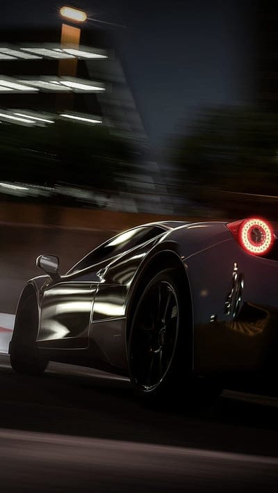 Ferrari 458, car, lights, night, road, mobile wallpaper, android wallpaper, iPhone wallpaper, phone wallpaper