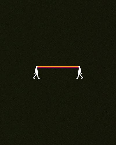 silhouettes,rainbow,gravitation,minimalism