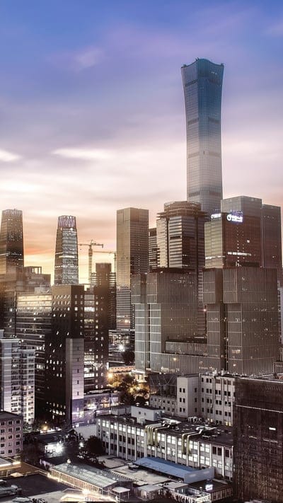 Beijing, China, Cityscape, Skyscrapers, Urban, Architecture, Twilight, Dusk, Modern, Asia, Evening, Metropolitan, High-rise, City Lights, Travel, Chinese, Business, Landmark, Skyline, Urban Planning