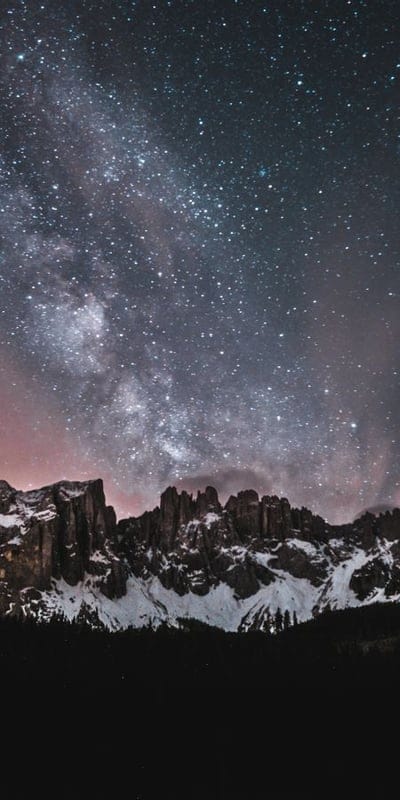 Mountains, night, stars, galaxy, Dolomites, snow, peaks, celestial, astronomy, nature, outdoor, dark, beautiful, landscape, milky way, serene, breathtaking, majestic, peaceful, tranquil