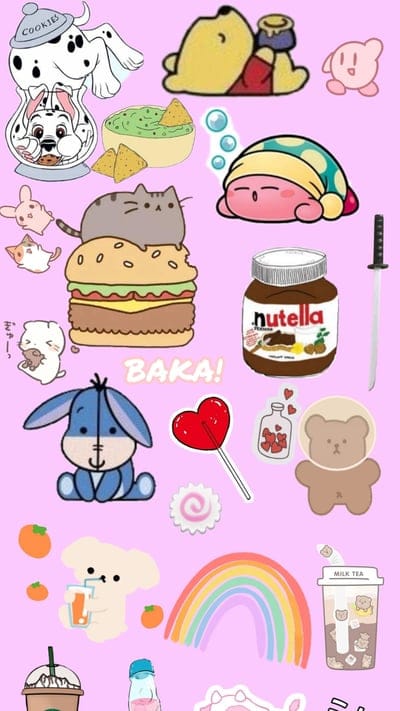 Kawii,baka,cartoon,coffee,cute,disney,japanese,pink, rainbow