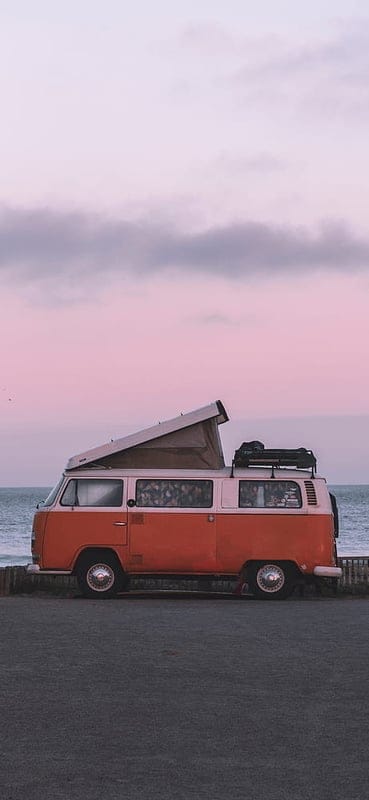 van, car, red, old, motorhome, mobile wallpaper, android wallpaper, iPhone wallpaper, phone wallpaper