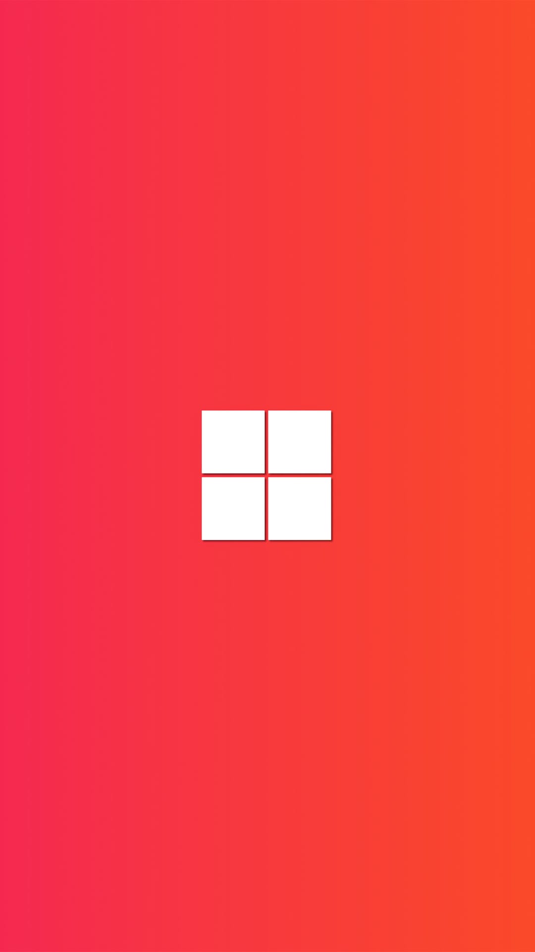 Four white squares arranged in a grid atop a smooth pink to orange gradient background in a portrait layout.