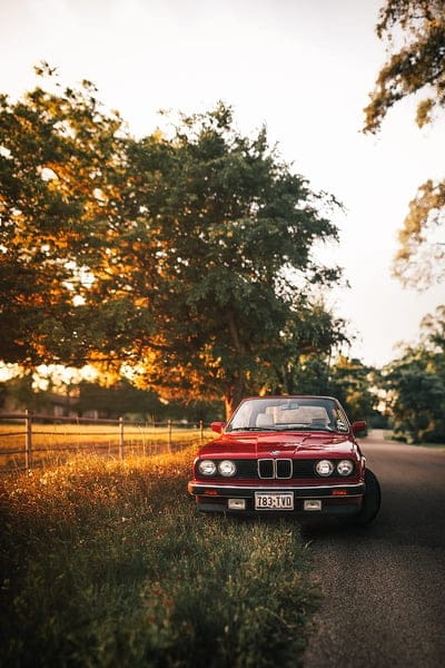 bmw, car, red, retro, road, mobile wallpaper, android wallpaper, iPhone wallpaper, phone wallpaper