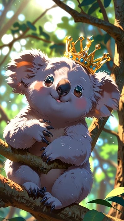 Cute,Tree,Crown,koala