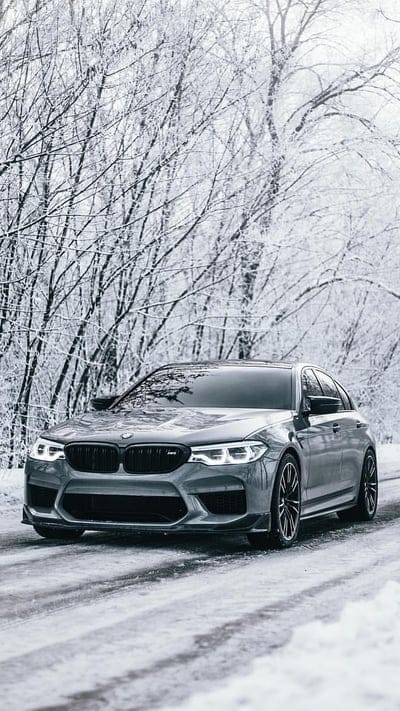 BMW M5, f90, sedan, winter, season, car, vehicle, m power, mobile wallpaper, android wallpaper, iPhone wallpaper, phone wallpaper