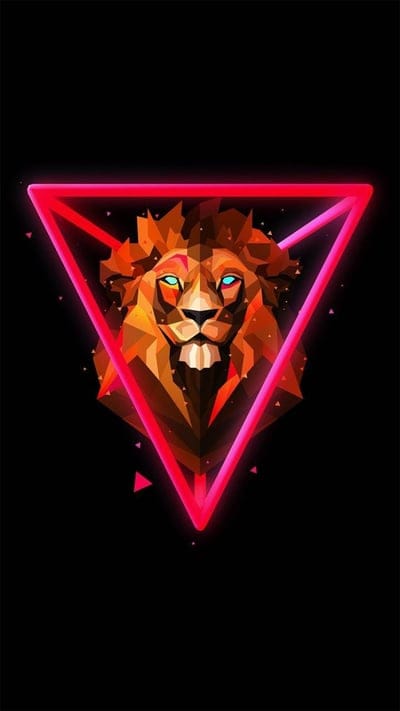 , lion art, polygonal, neon, DC Comics, villains, animal symbolism, multi-Joker, Heath Ledger, Joaquin Phoenix, Jack Nicholson, playing cards, urban chaos, Gotham, character study, artistic compilation, dark themes, pop culture, iconic scenes, cinematic, film legends, graphic design, abstract, digital art, wild cat