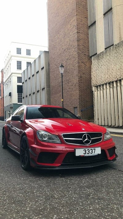 C63 BE, mercedes, amg, red, car, supercar sports, london, mobile wallpaper, android wallpaper, iPhone wallpaper, phone wallpaper