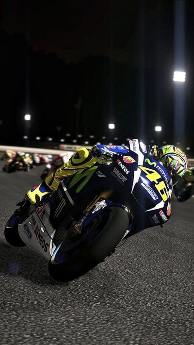 Valentino Rossi 6, autos, bike, cornering, motor, motorcycle, night, racing, road, mobile wallpaper, android wallpaper, iPhone wallpaper, phone wallpaper