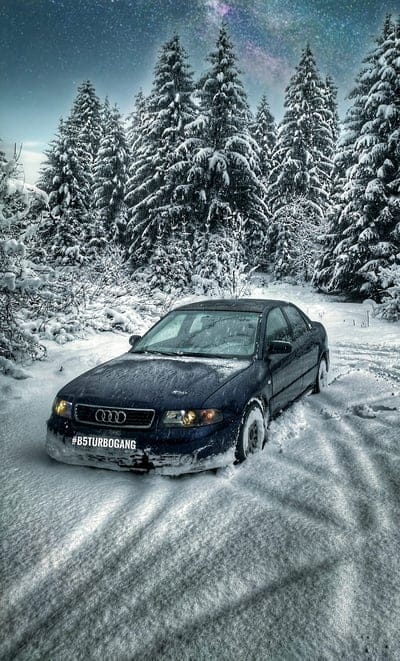 audi a4 b5 quattro, a4, audi, b5, car, night, quattro, s4, snow, turbo, winter, mobile wallpaper, android wallpaper, iPhone wallpaper, phone wallpaper